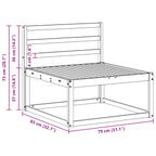 Conjunto de sofás de exterior 3 pcs Blanco 245,5 x 83 x 73 cm