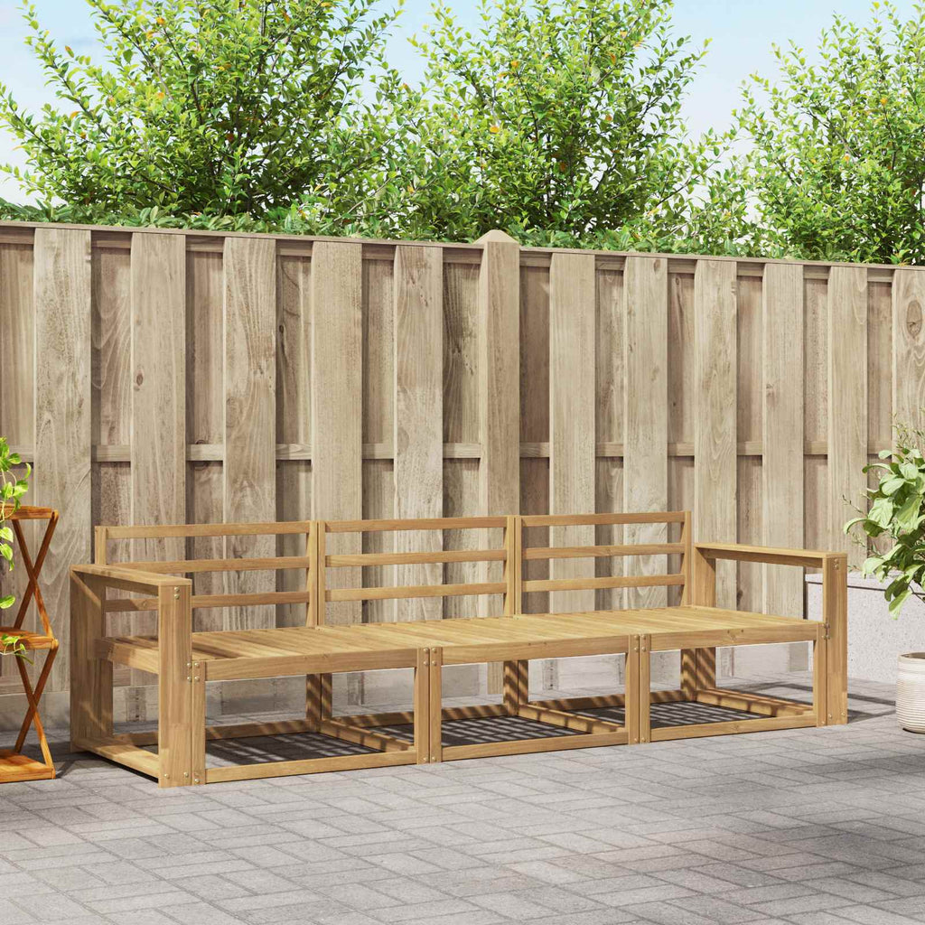 Conjunto de sofás de exterior 3 pcs Blanco 245,5 x 83 x 73 cm