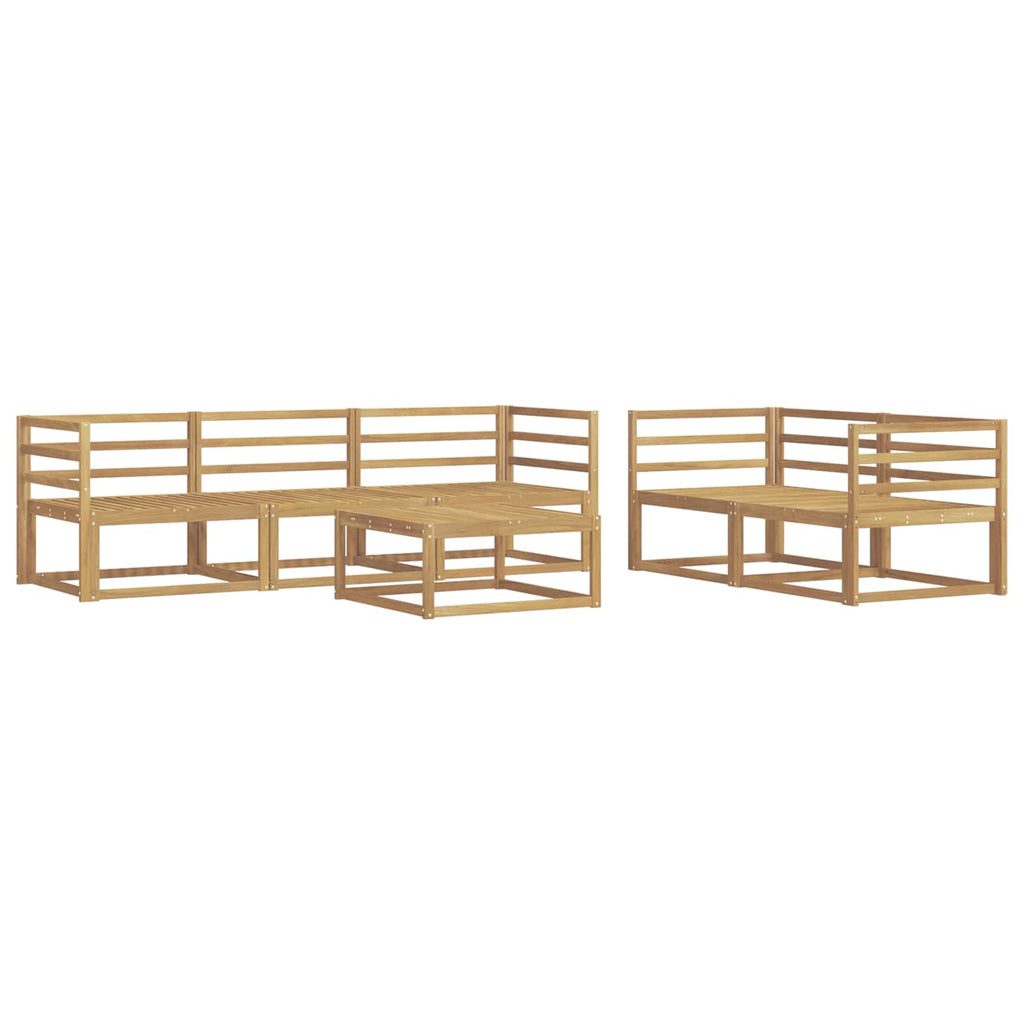 Conjunto de sofás de exterior 6 pcs Blanco