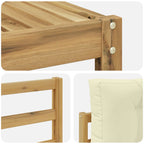 Conjunto de sofás de exterior con cojín 6 pcs Blanco y Crema