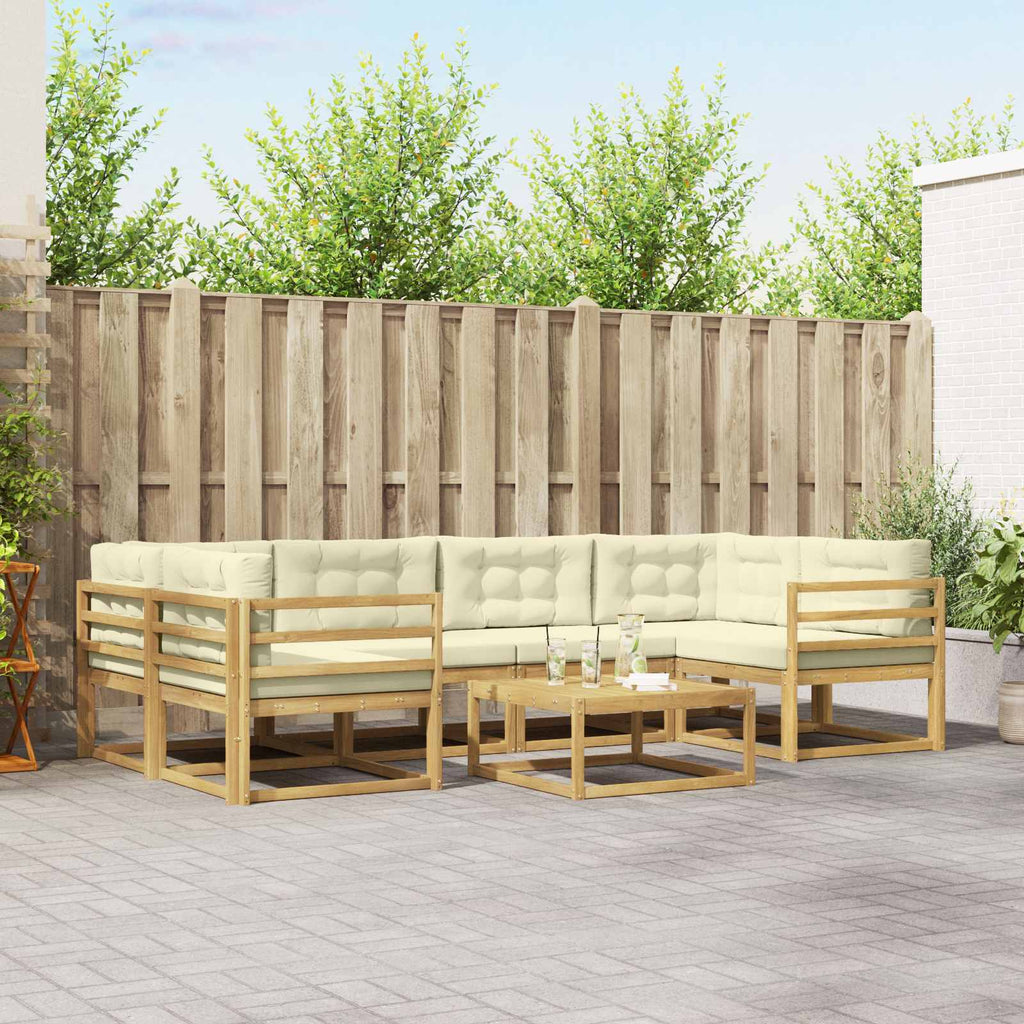 Conjunto de sofás de exterior 5 pcs Blanco y Antracita