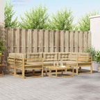 Conjunto de sofás de exterior 5 pcs Blanco y Antracita