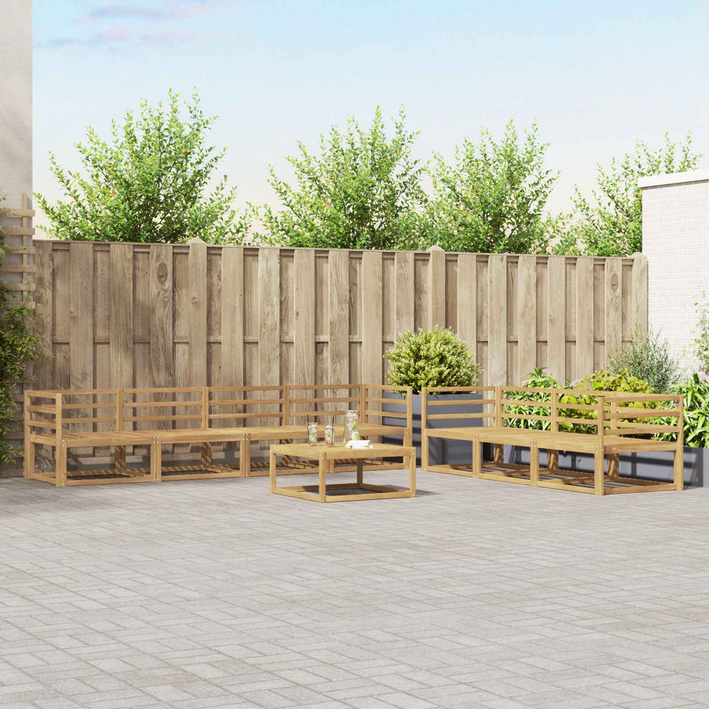 Conjunto de sofás de exterior 7 pcs Blanco y Antracita