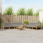 Conjunto de sofás de exterior 7 pcs Blanco y Antracita
