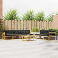 Conjunto de sofás de exterior 7 pcs Blanco y Antracita