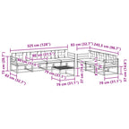 Conjunto de sofás de exterior 7 pcs Blanco y Antracita