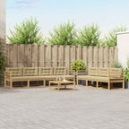 Conjunto de sofás de exterior 7 pcs Blanco y Antracita