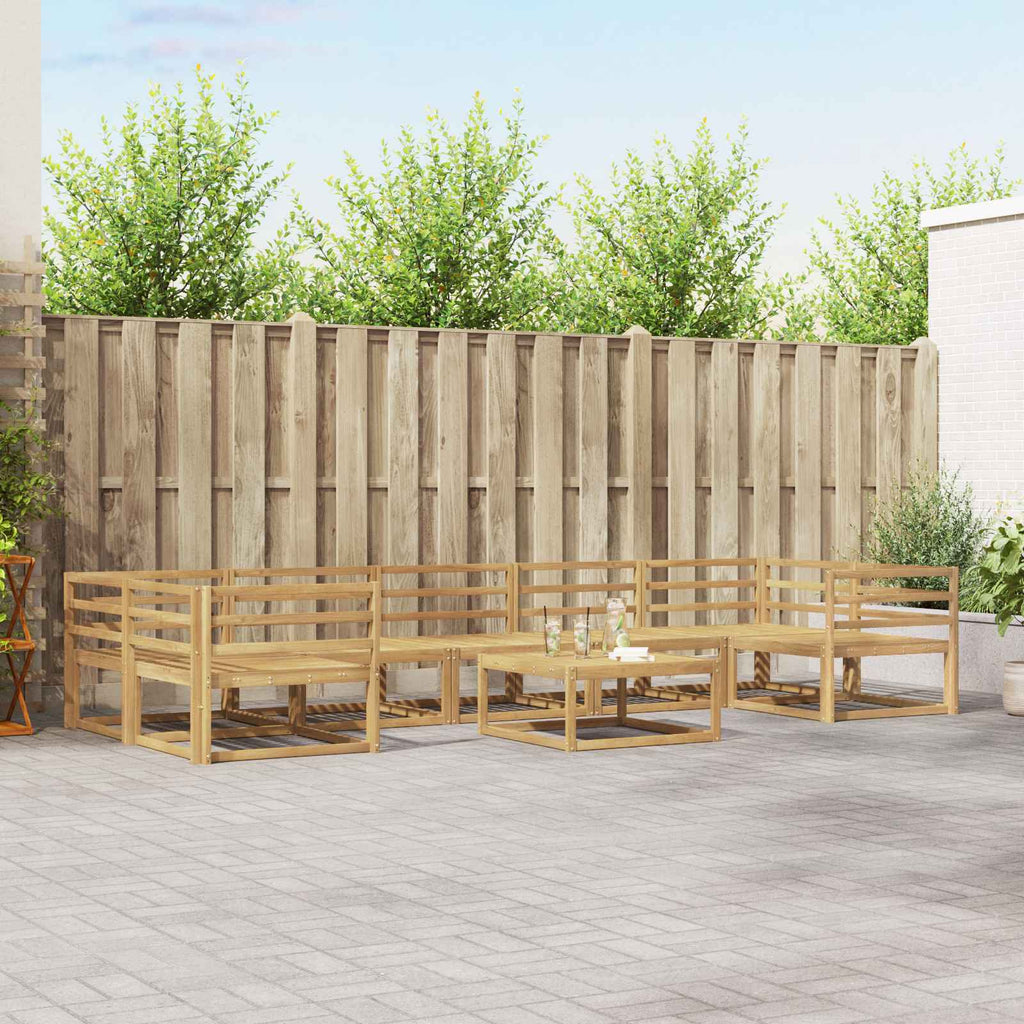 Conjunto de sofás de exterior 6 pcs Blanco y Antracita