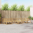 Conjunto de sofás de exterior 6 pcs Blanco y Antracita