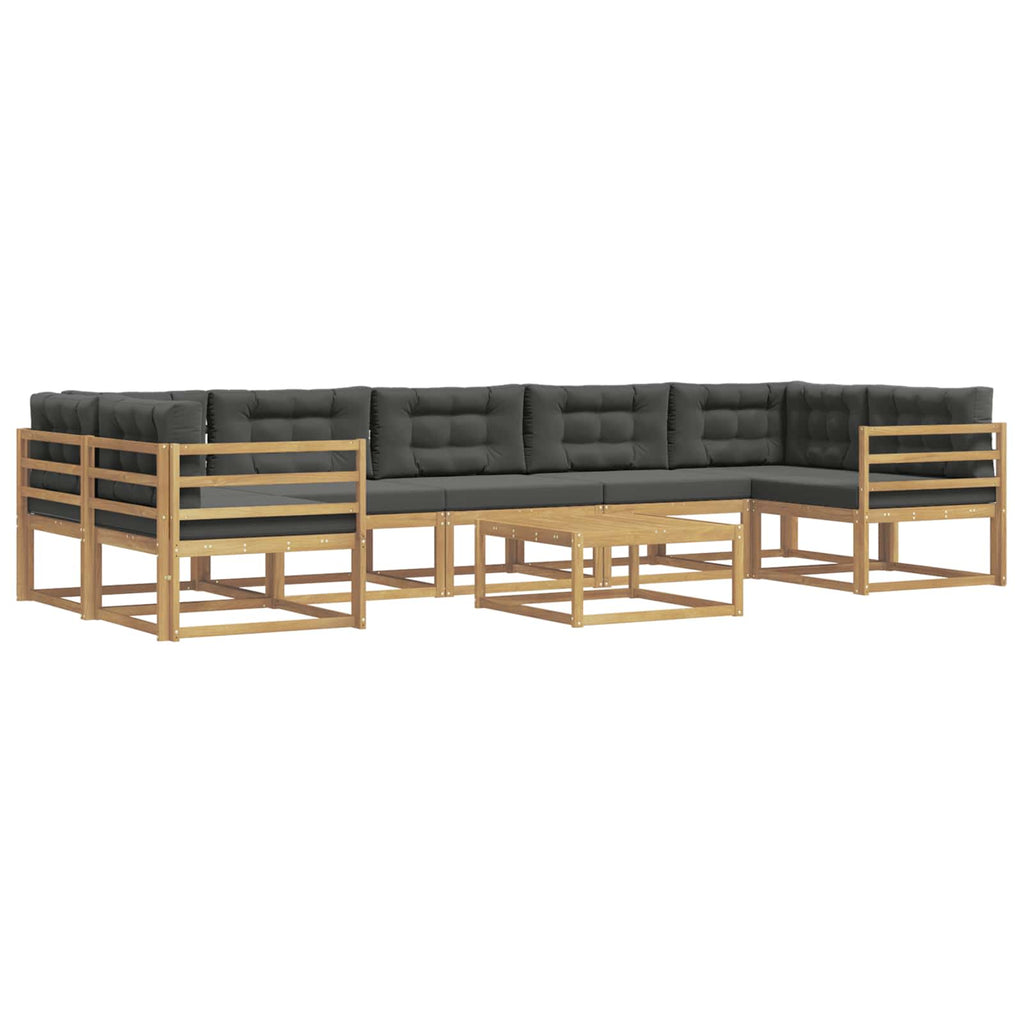 Conjunto de sofás de exterior 6 pcs Blanco y Antracita