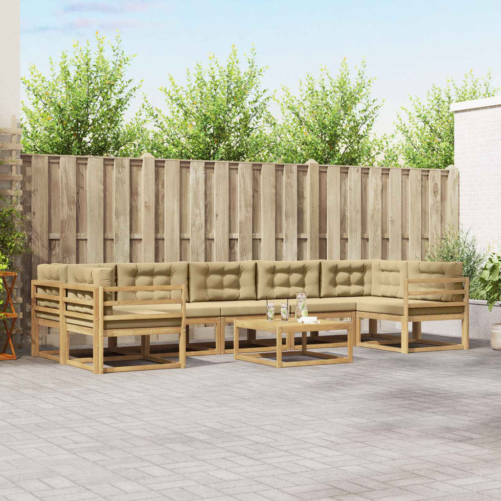 Conjunto de sofás de exterior 6 pcs Blanco y Antracita