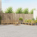 Conjunto de sofás de exterior 9 pcs Blanco 79 x 79 x 37 cm