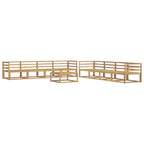 Conjunto de sofás de exterior 9 pcs Blanco 79 x 79 x 37 cm