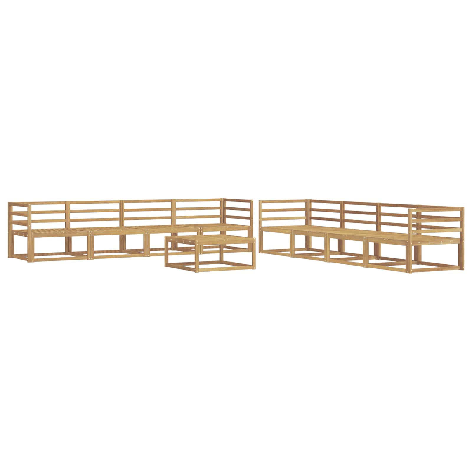 Conjunto de sofás de exterior 9 pcs Blanco 79 x 79 x 37 cm