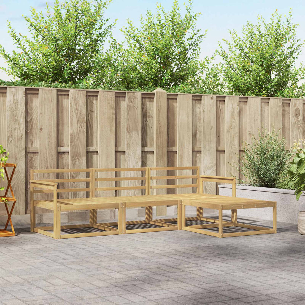 Conjunto de sofás de exterior 3 pcs Blanco 245,5 x 83 x 73 cm