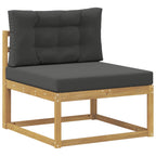 Conjunto de sofás de exterior 4 pcs Blanco y Antracita