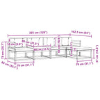 Conjunto de sofás de exterior 4 pcs Blanco y Antracita