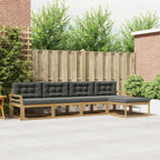 Conjunto de sofás de exterior 4 pcs Blanco y Antracita