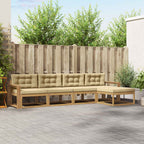 Conjunto de sofás de exterior 7 pcs y Beige 59 x 59 x 37 cm