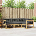 Conjunto de sofás de exterior 3 pcs Blanco y Antracita