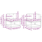 Conjunto de sofás de exterior 3 pcs Blanco y Antracita