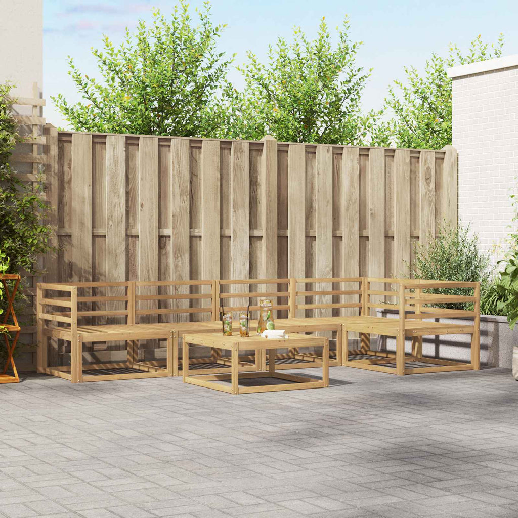 Conjunto de sofás de exterior 5 pcs Blanco y Antracita