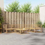 Conjunto de sofás de exterior 5 pcs Blanco y Antracita
