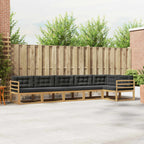 Conjunto de sofás de exterior 4 pcs Blanco y Antracita