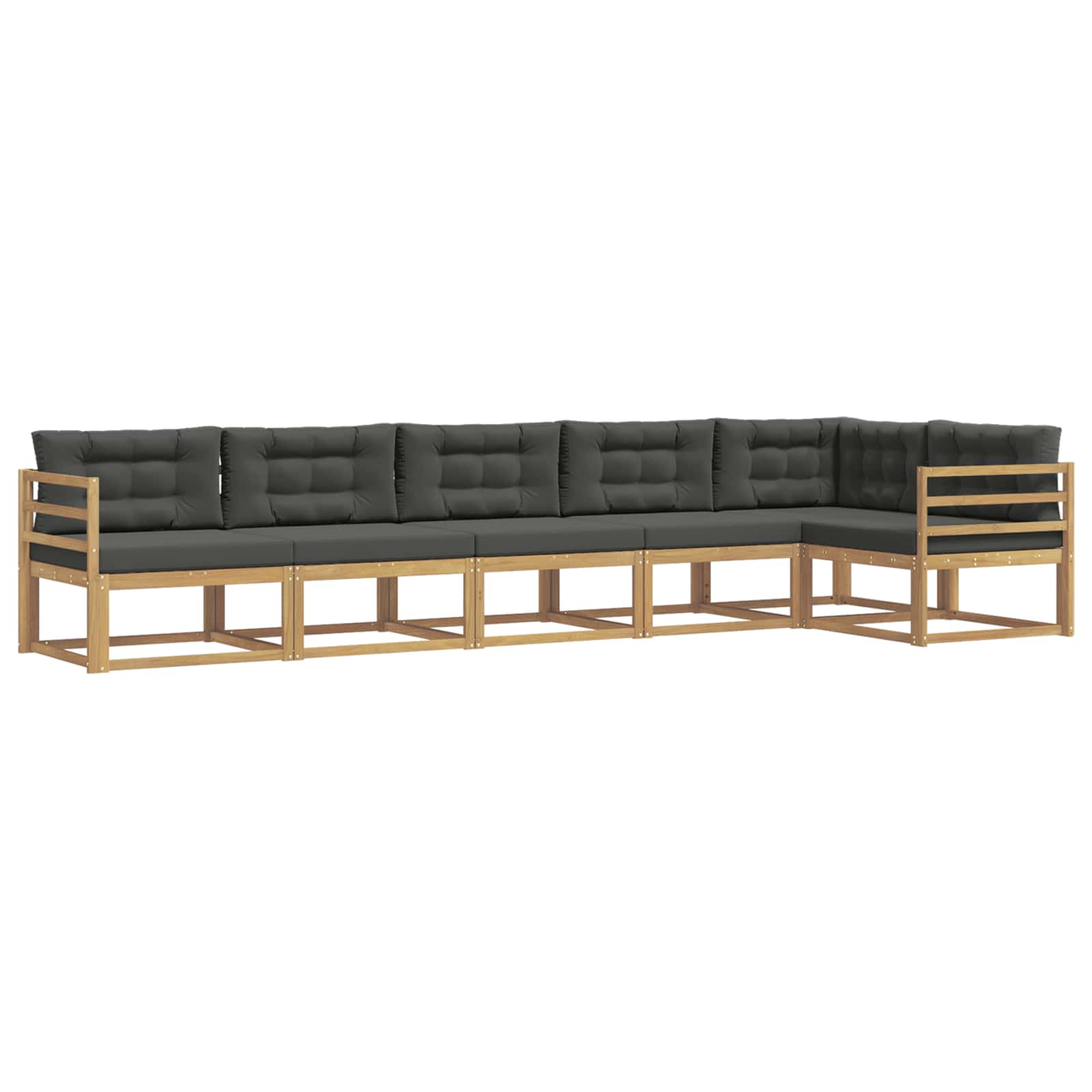 Conjunto de sofás de exterior 4 pcs Blanco y Antracita