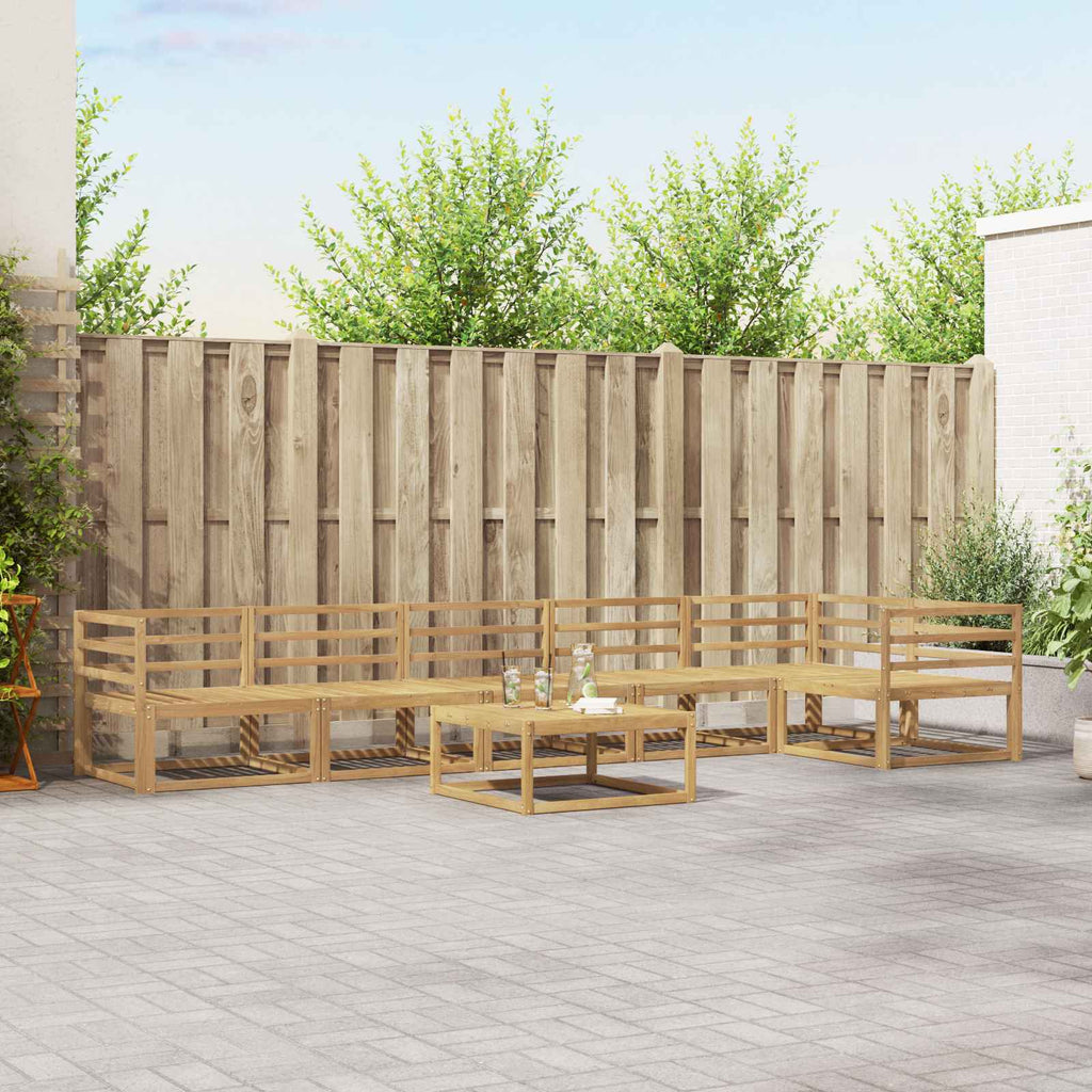 Conjunto de sofás de exterior 7 pcs Blanco 79 x 79 x 37 cm