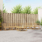 Conjunto de sofás de exterior 7 pcs Blanco 79 x 79 x 37 cm