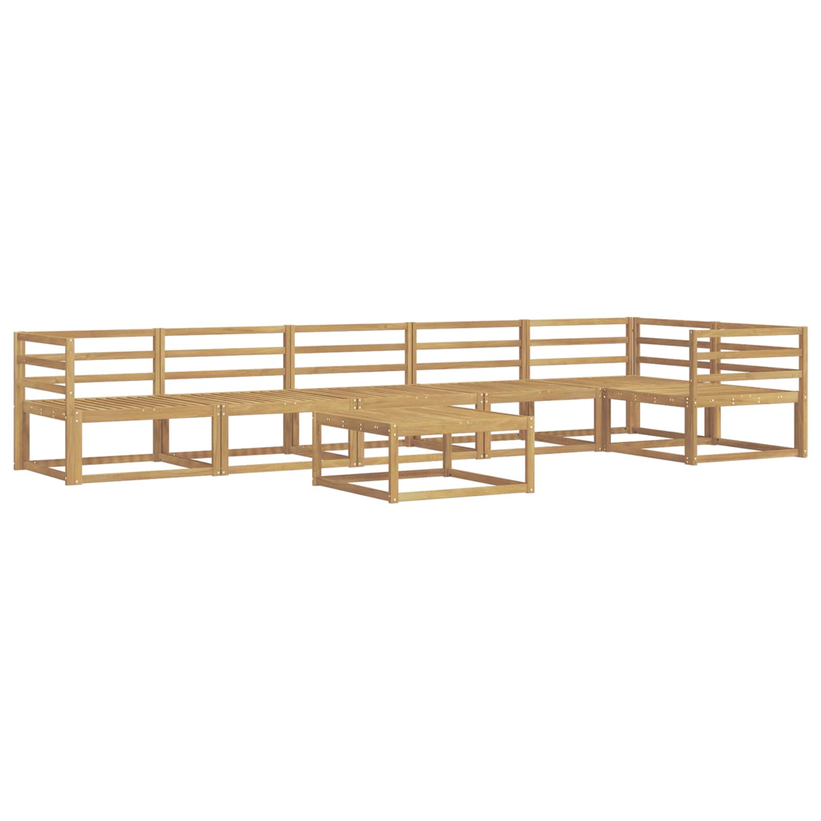 Conjunto de sofás de exterior 7 pcs Blanco 79 x 79 x 37 cm