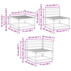 Conjunto de sofás de exterior 7 pcs Blanco 79 x 79 x 37 cm