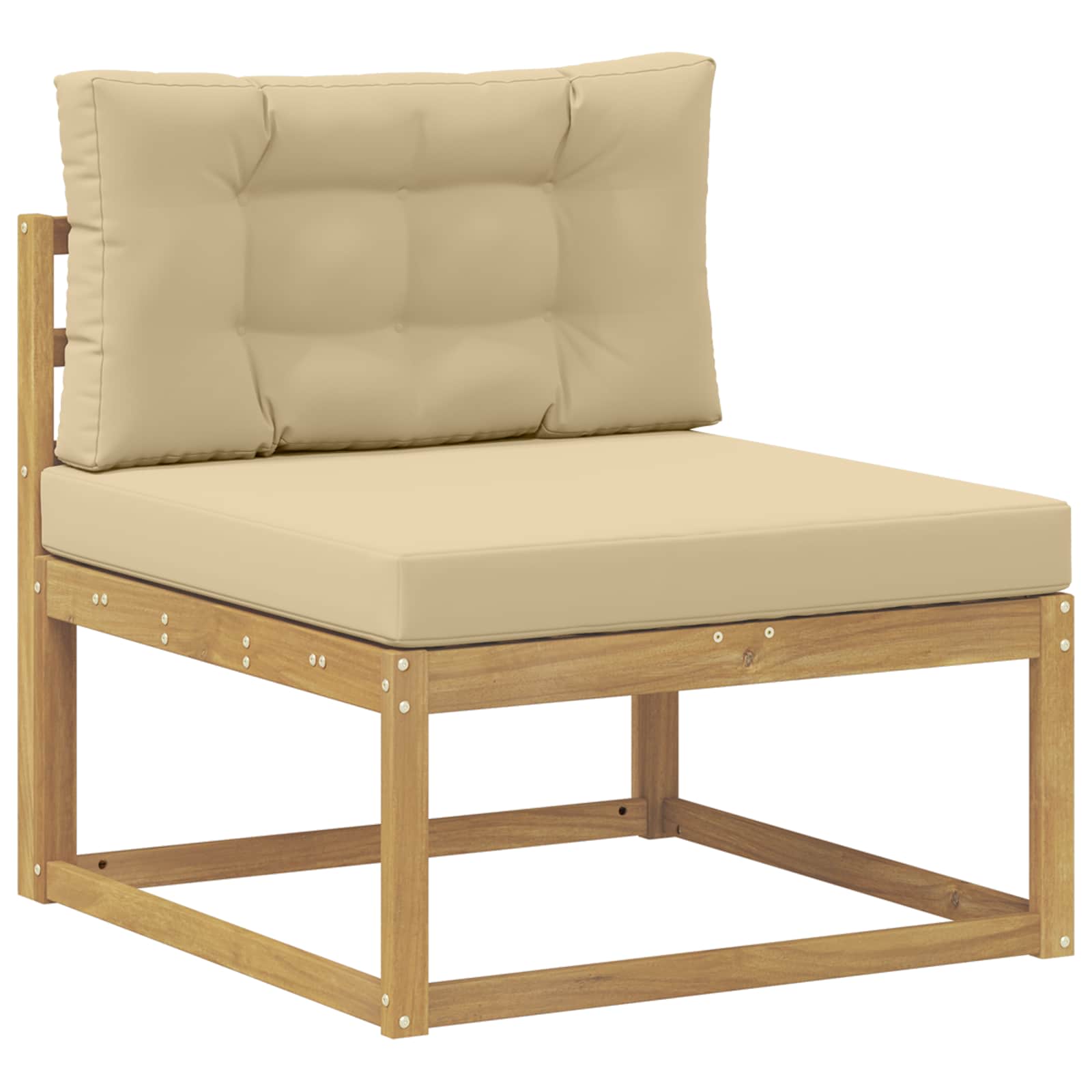 Conjunto de sofás de exterior 7 pcs y Beige 79 x 79 x 37 cm