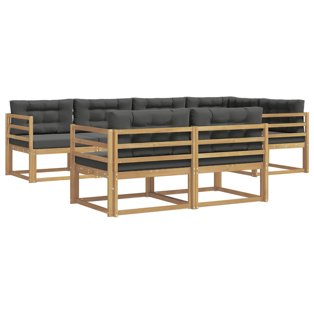 Conjunto de sofás de exterior 5 pcs Blanco y Antracita