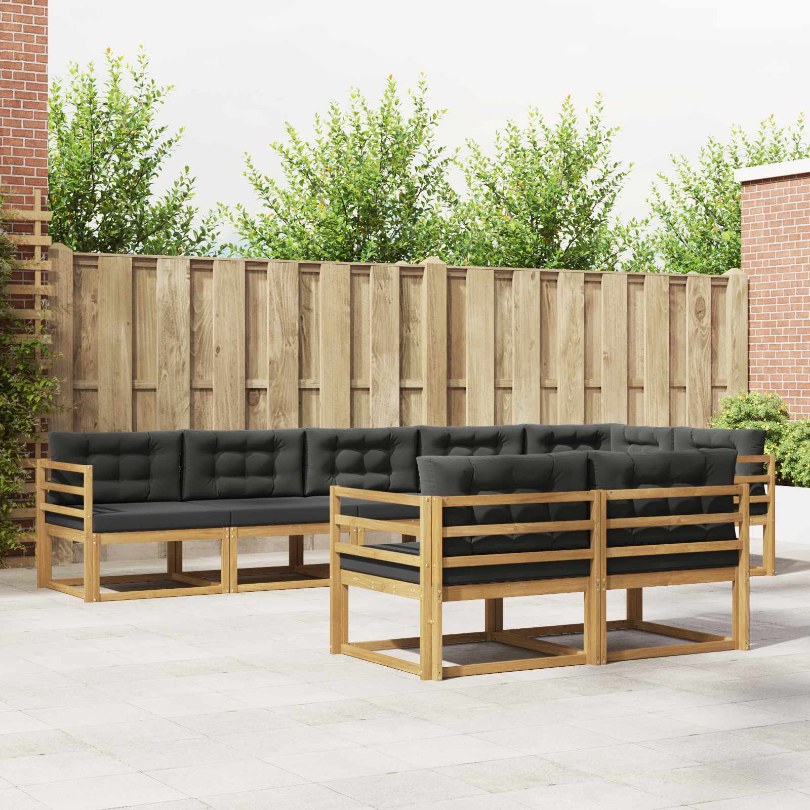 Conjunto de sofás de exterior 3 pcs Blanco 245,5 x 83 x 73 cm