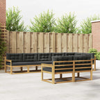 Conjunto de sofás de exterior 3 pcs Blanco 245,5 x 83 x 73 cm