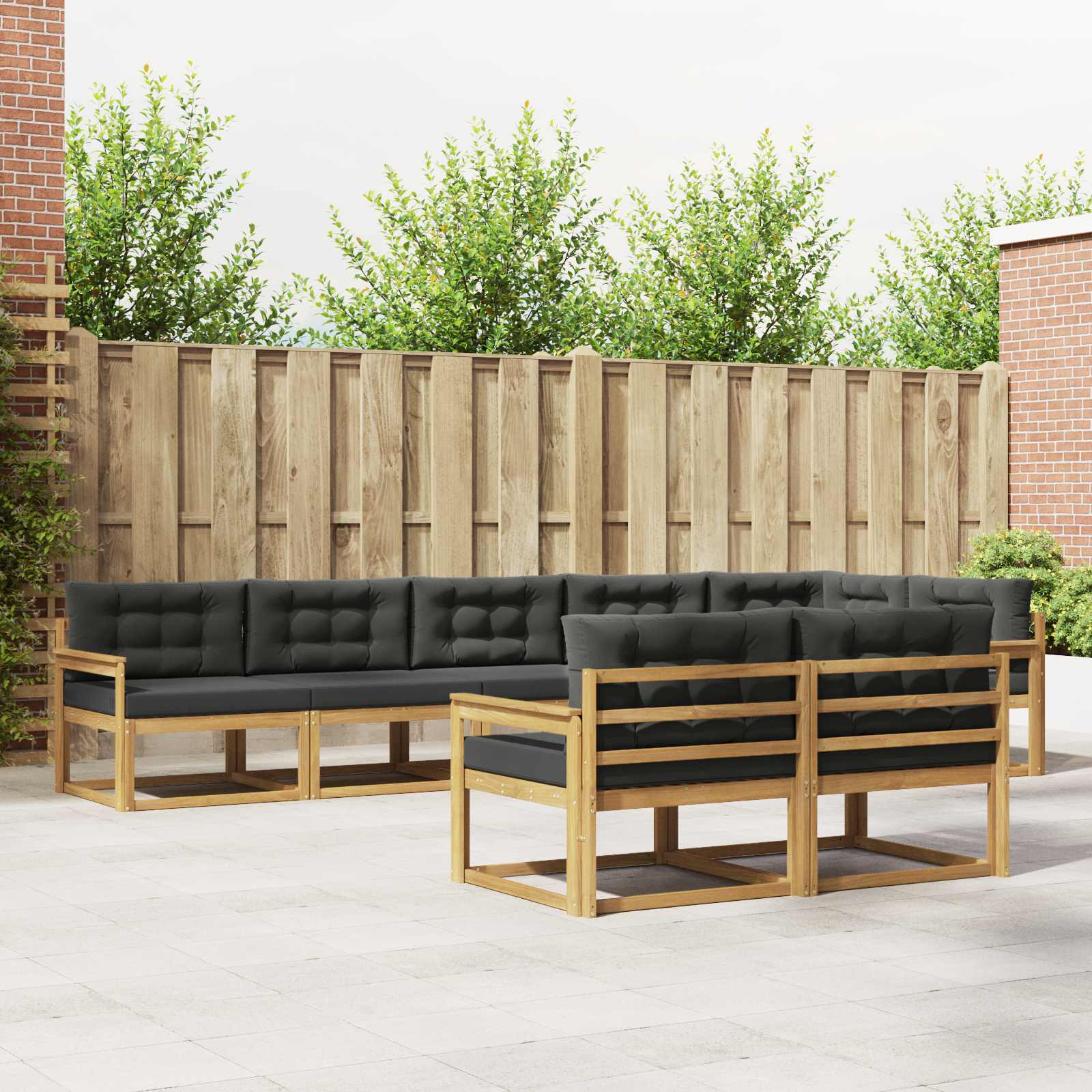 Conjunto de sofás de exterior 3 pcs Blanco 245,5 x 83 x 73 cm