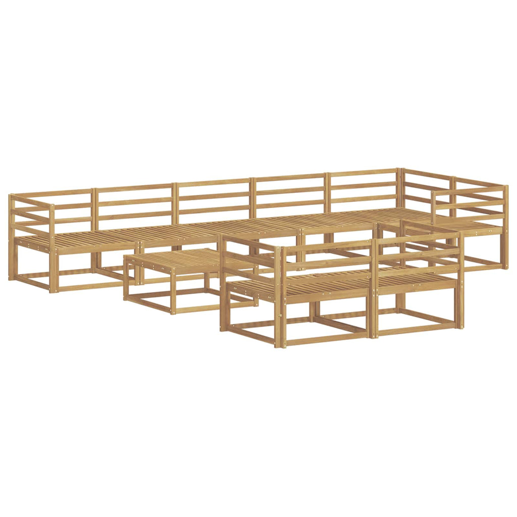 Conjunto de sofás de exterior 9 pcs Blanco 79 x 79 x 37 cm