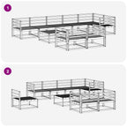 Conjunto de sofás de exterior 9 pcs Blanco 79 x 79 x 37 cm