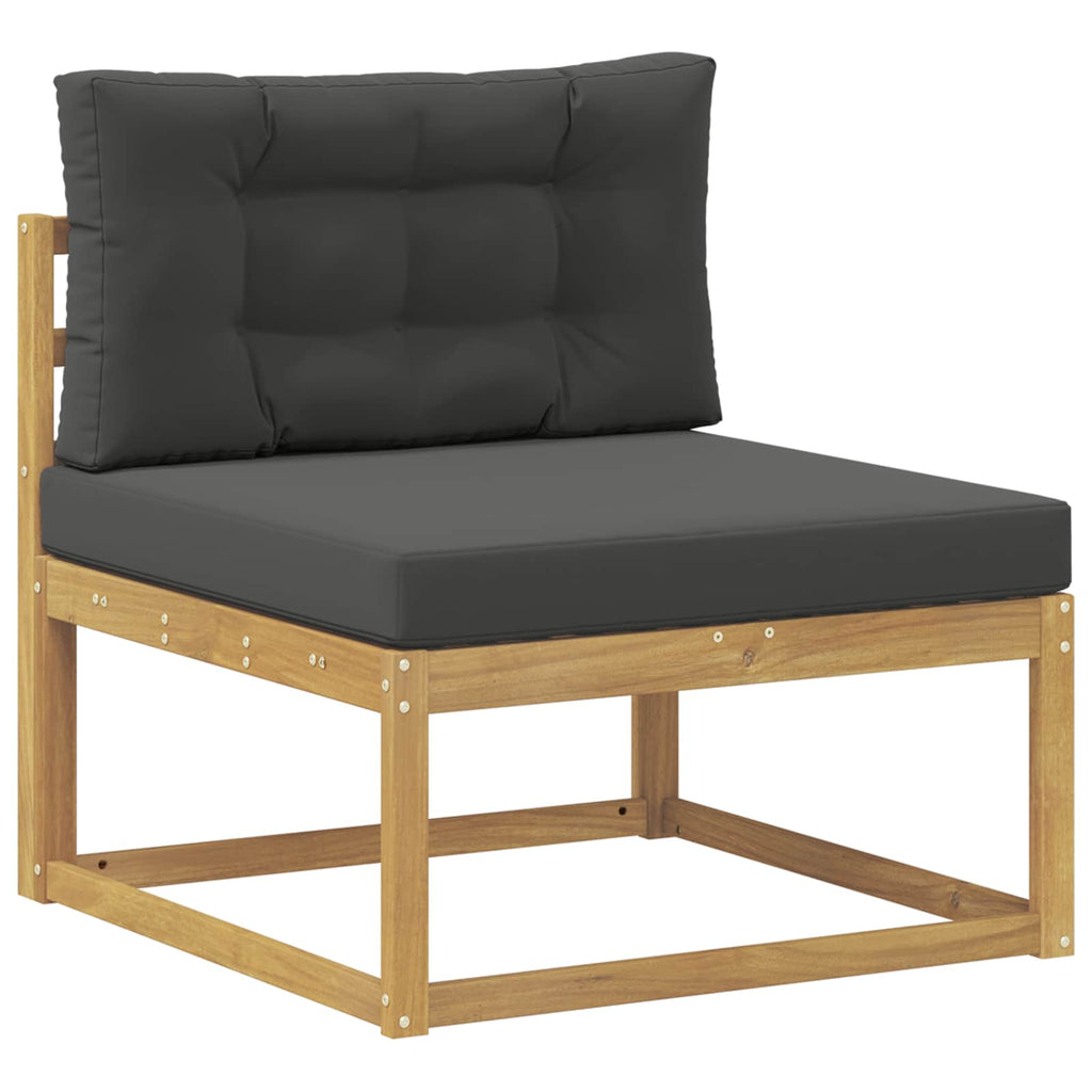 Conjunto de sofás de exterior 5 pcs Blanco y Antracita