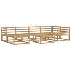 Conjunto de sofás de exterior 7 pcs Blanco