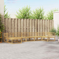 Conjunto de sofás de exterior 7 pcs Blanco