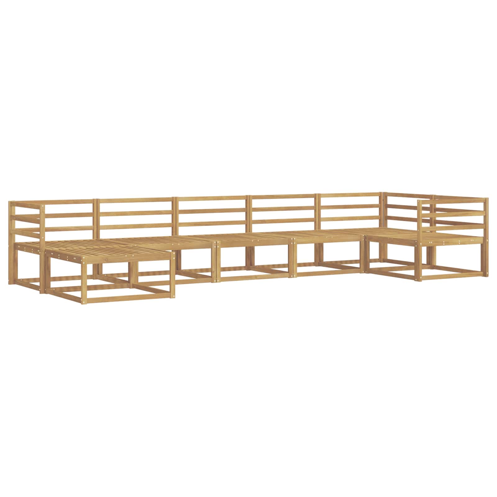Conjunto de sofás de exterior 7 pcs Blanco