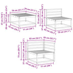 Conjunto de sofás de exterior 7 pcs Blanco