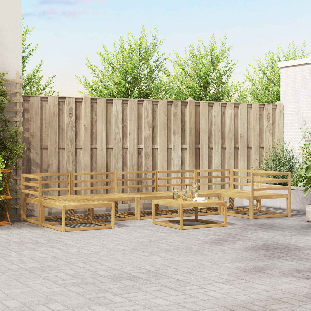 Conjunto de sofás de exterior 8 pcs Blanco