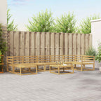 Conjunto de sofás de exterior 8 pcs Blanco