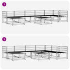 Conjunto de sofás de exterior 8 pcs Blanco