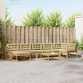 Conjunto de sofás de exterior 8 pcs y Beige