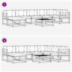 Conjunto de sofás de exterior 8 pcs y Beige